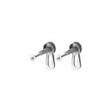 Пакет Villeroy & Boch Skyla квадратна, структура Grohe с черен мат бутон 2 set4682CL01+grohe