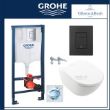 Промо пакет Grohe, черен мат бутон + V&B Subway3.0 TwistFlush 7 38772001+4670TS01
