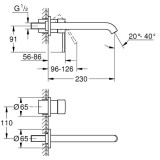 Grohe Essence смесител за вграждане за мивка, 23 см, хром 2 29193001