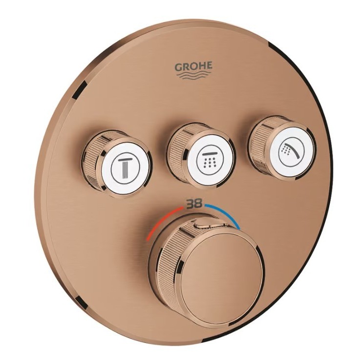 GROHE Smart Control термостатен смесител за вграждане с 3 функции,  brushed warm sunset 29121DL0