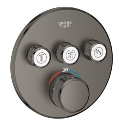 GROHE Smart Control термостатен смесител за вграждане с 3 функции,  Brushed Hard Graphite