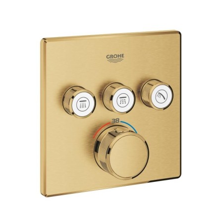 Смесител Grohe Grohtherm SmartControl термостат за вграждане за 3 извода , Brushed Cool Sunrise